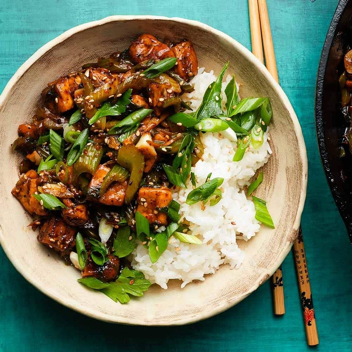 Black Pepper Tofu and Celery