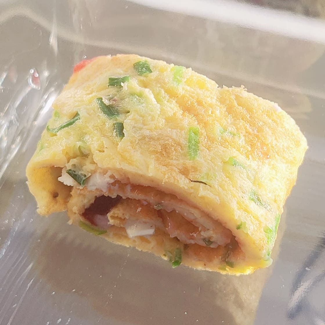 Egg wraps met geitenkaas en jam