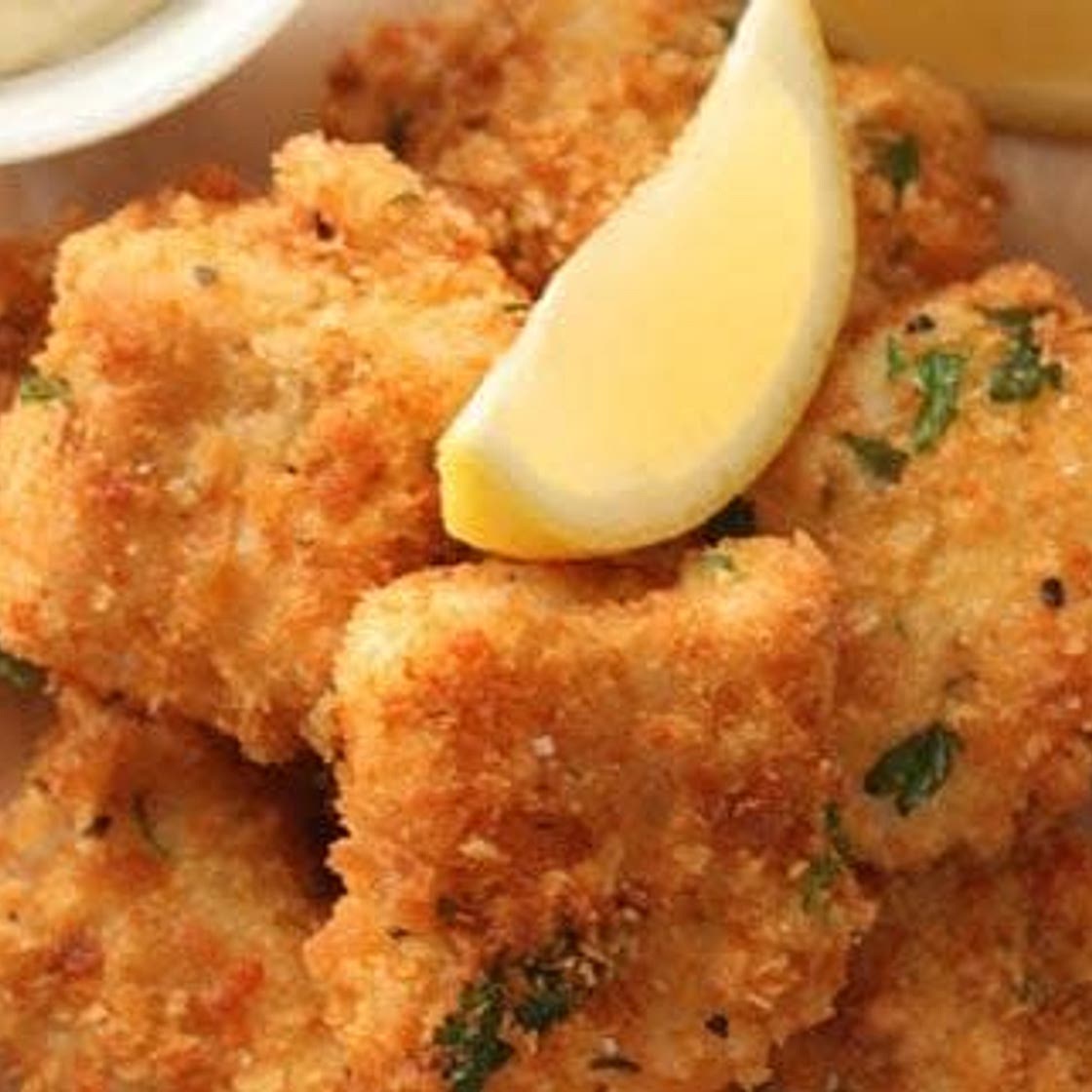 Parmesan & Lemon crusted Haddock Goujons with Lemon Mayo
