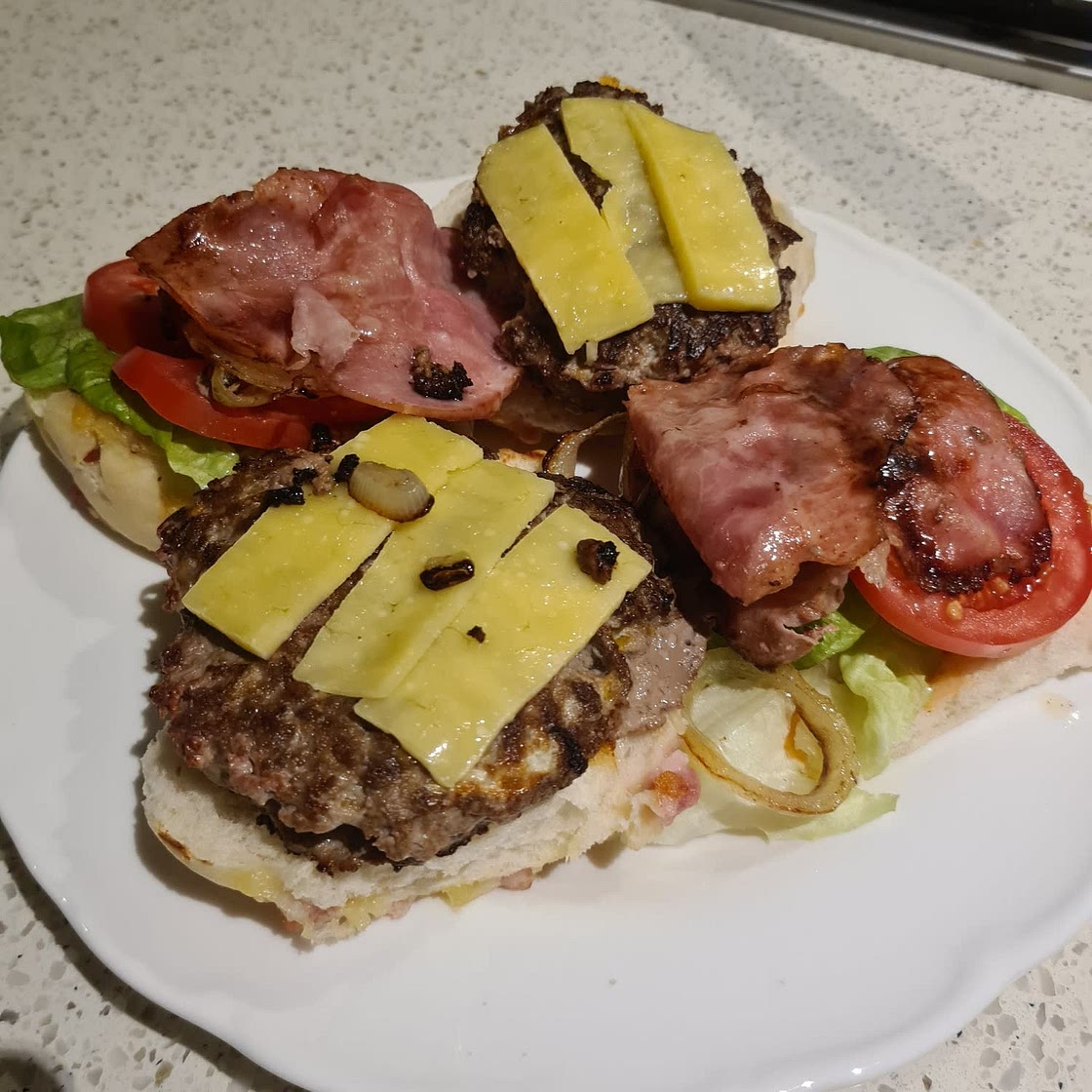 Bacon Cheeseburger with Sriracha Mayonnaise