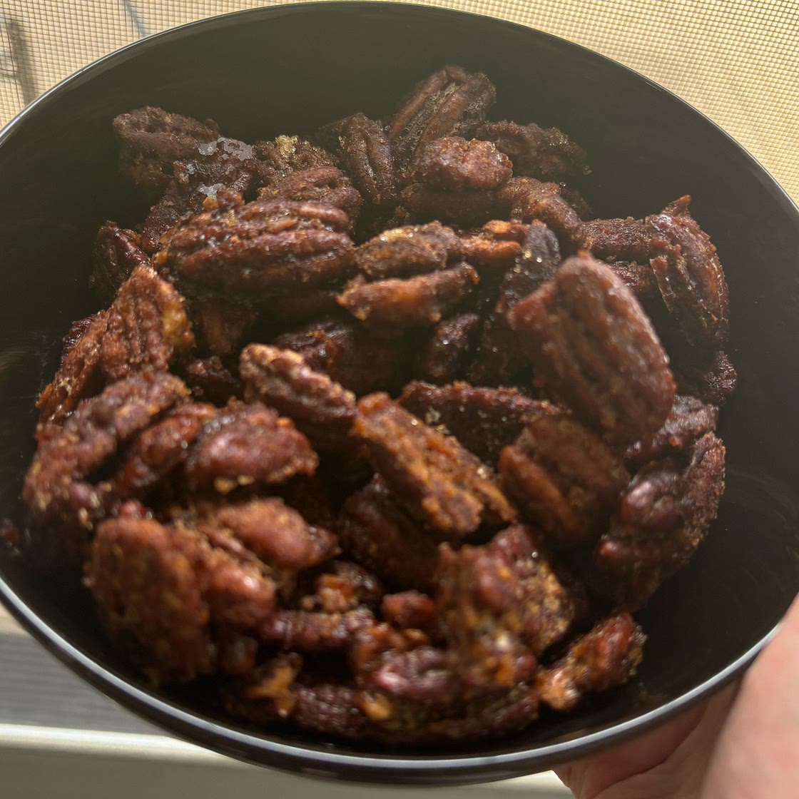 Keto Cinnamon Sugar Pecans