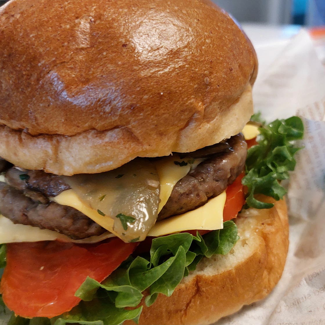 Burger - Lamb, mushrooms, and potatoes