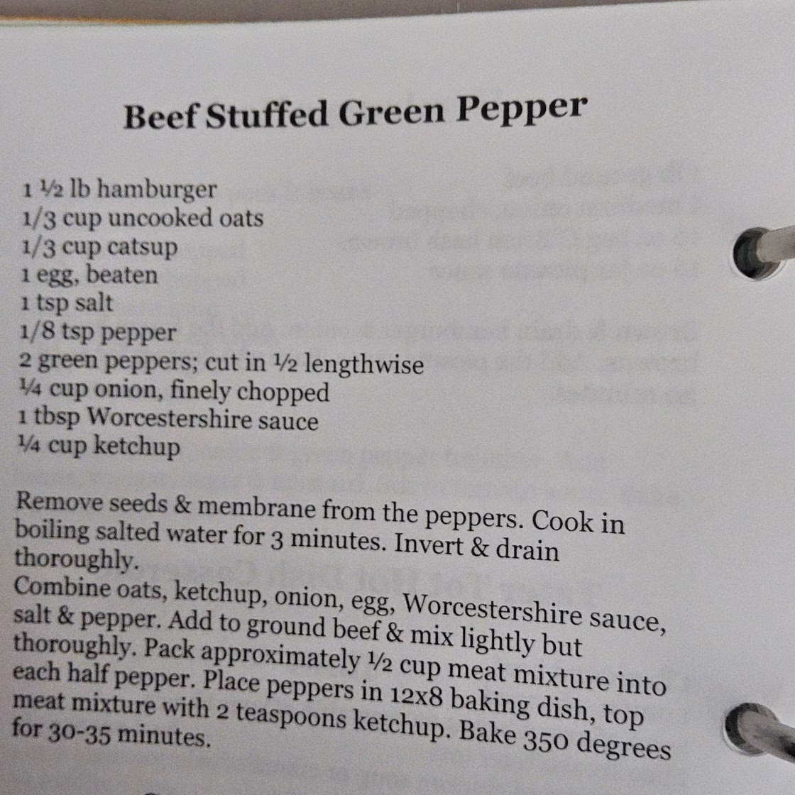 Beef Stuffed Green Peppers