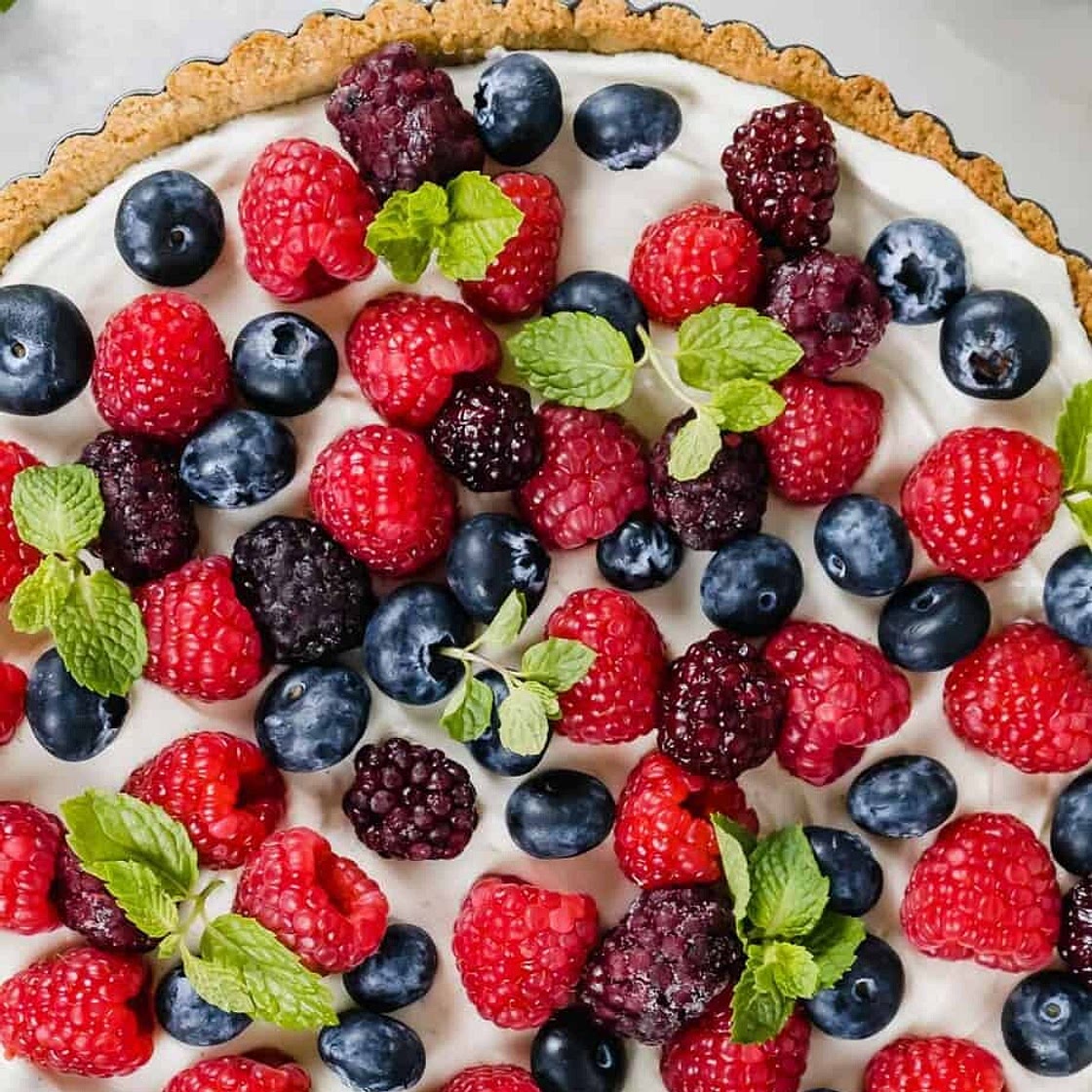 Mixed Berry Cream Cheese Tart