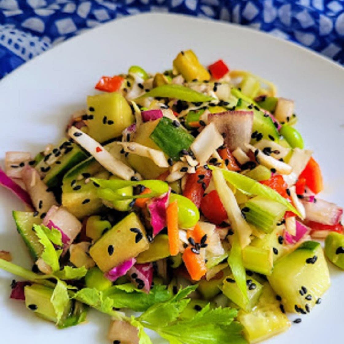 Marinated Edamame Cucumber Salad