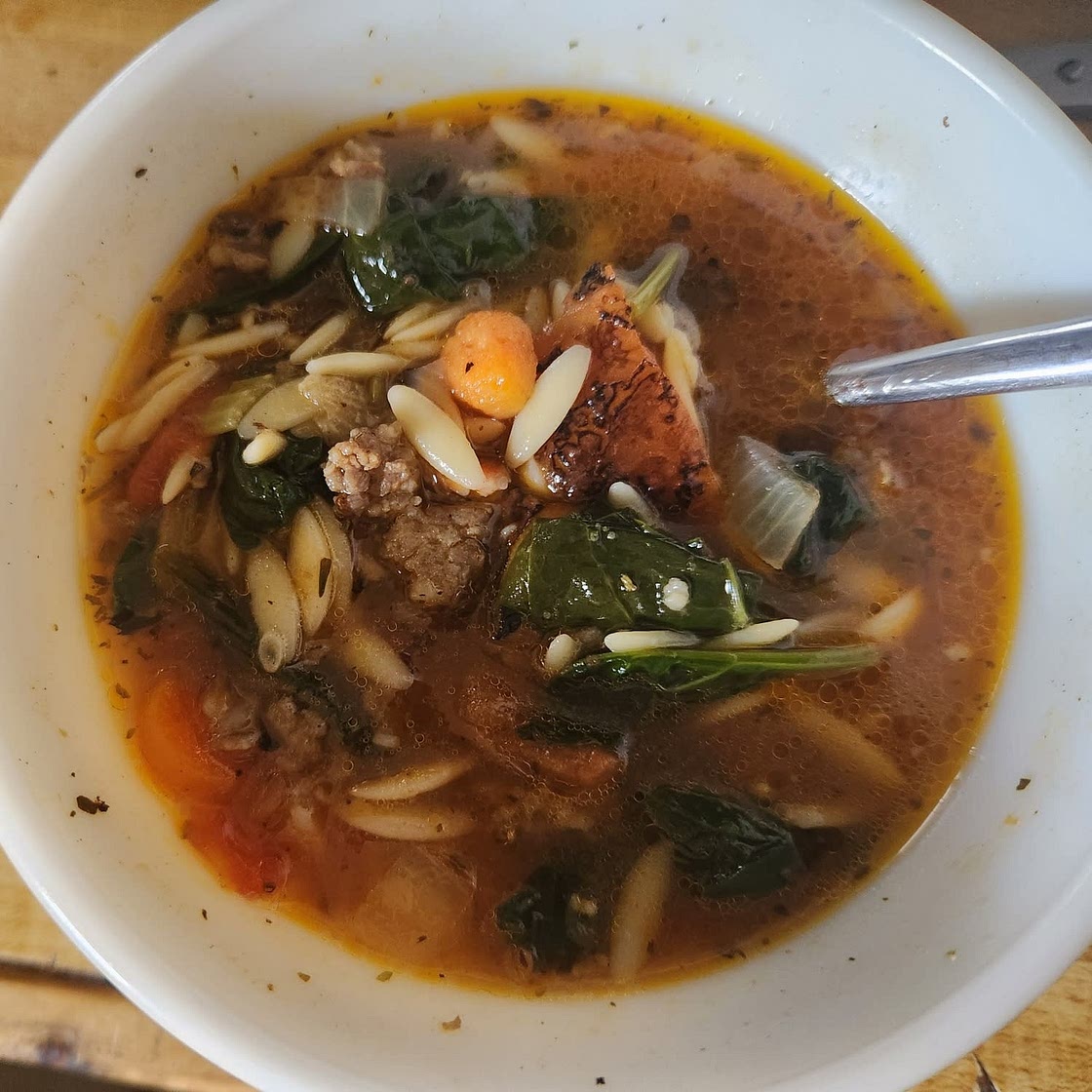 Italian Sausage and Orzo Soup