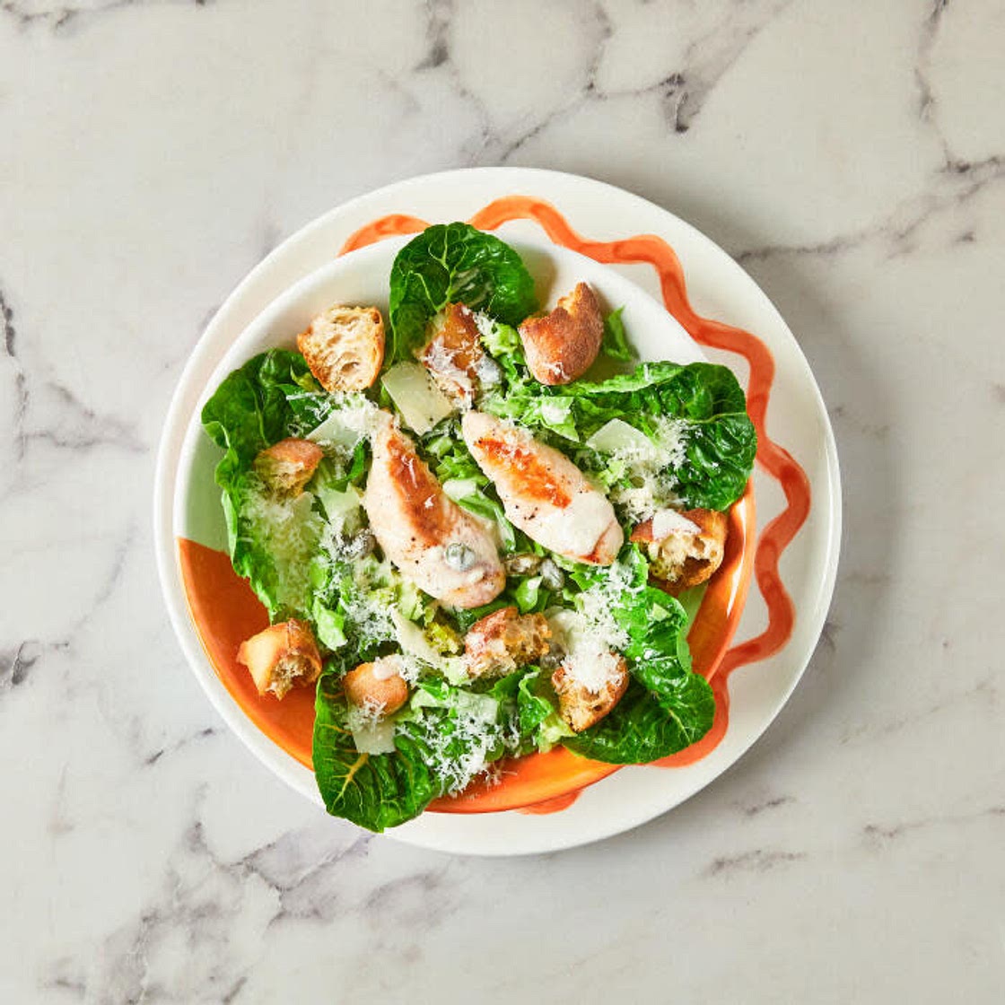 Gousto chicken Cesar salad with croutons 