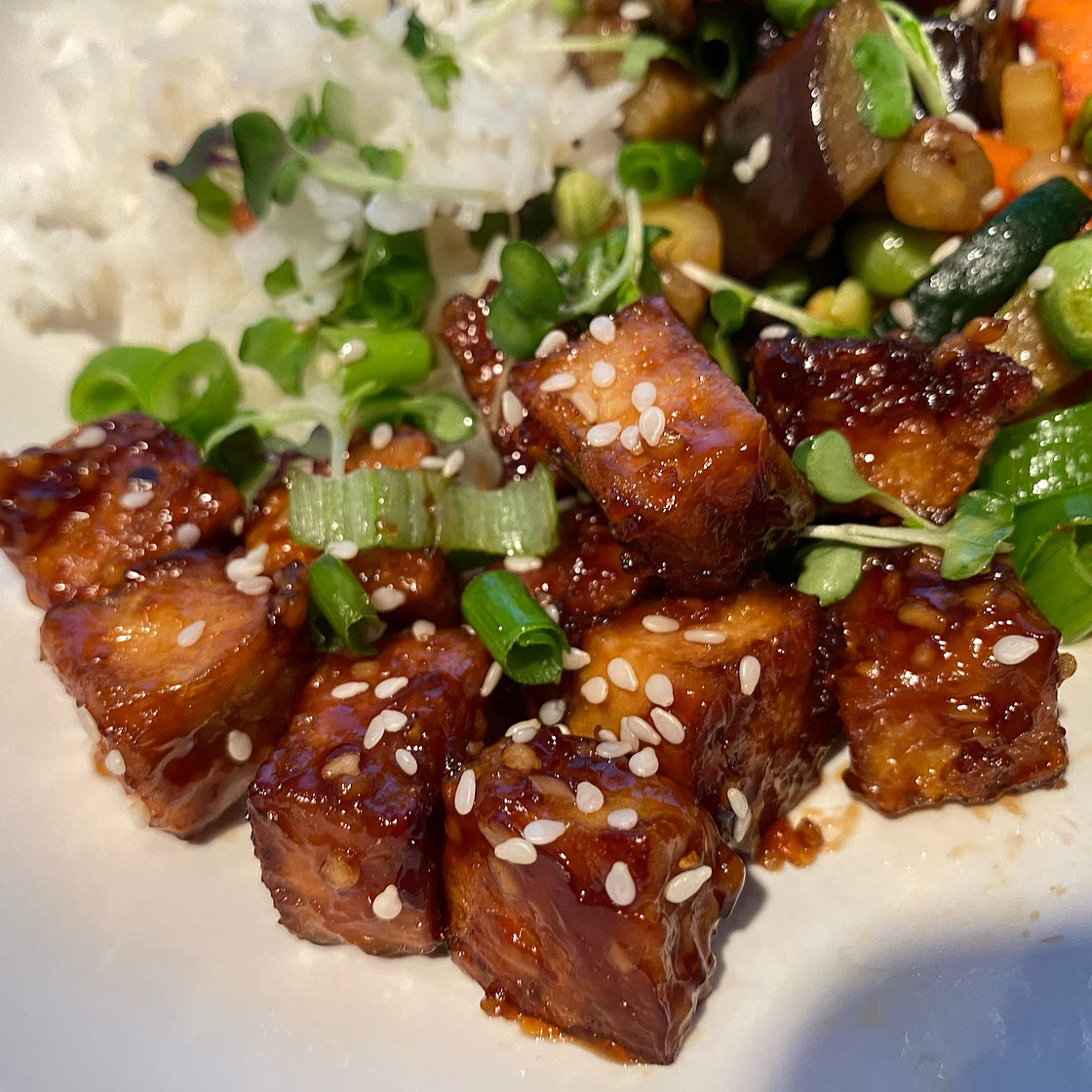 Spicy Garlicky Sesame Tofu (30 Minutes!)
