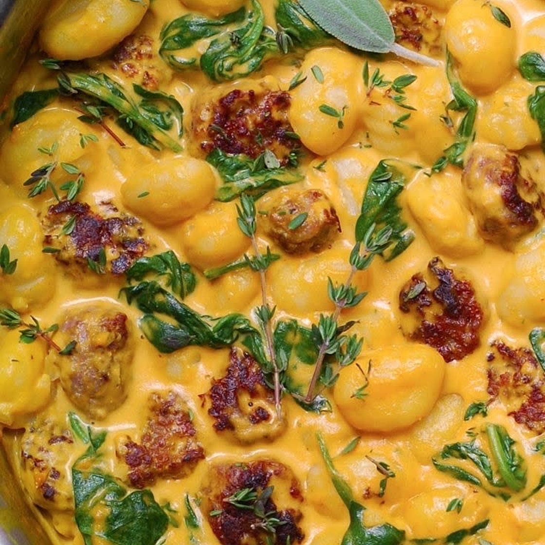 Sausage butternut squash gnocchi 