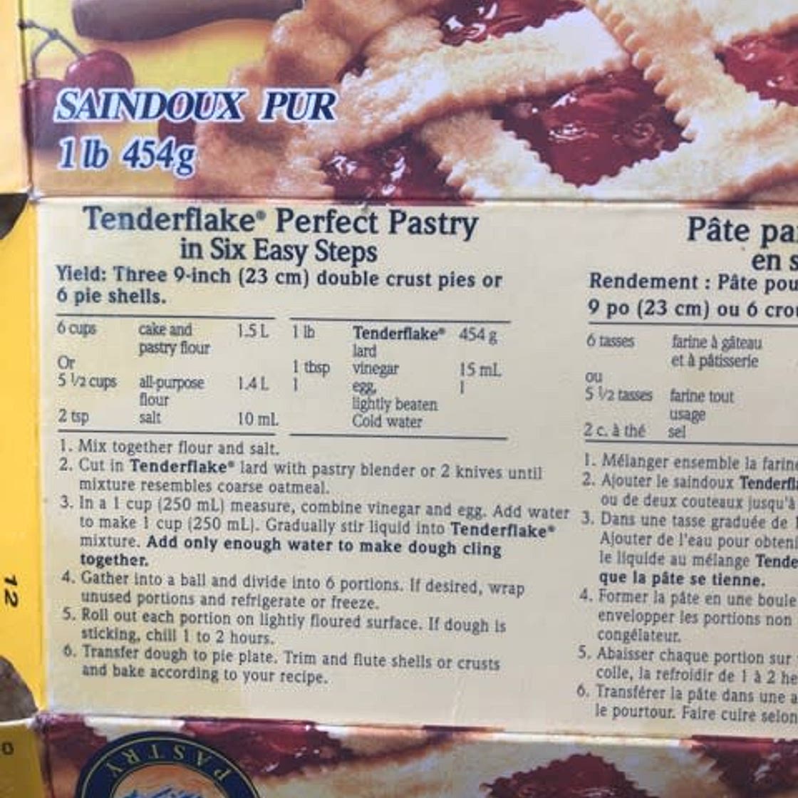 Tenderflake Box Pie Crust Alternative