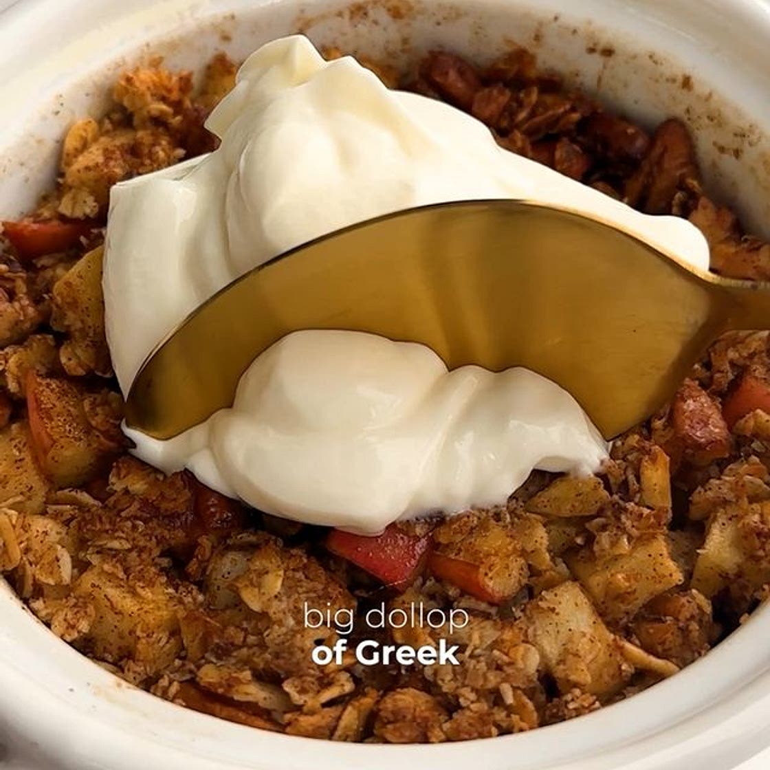 SINGLE SERVE APPLE CRUMBLE ✨⁠ ⁠ We have been making this crumble
