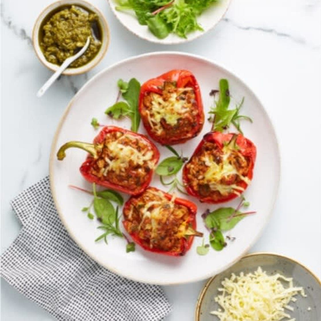 Stuffed Peppers with Lean Turkey Mince