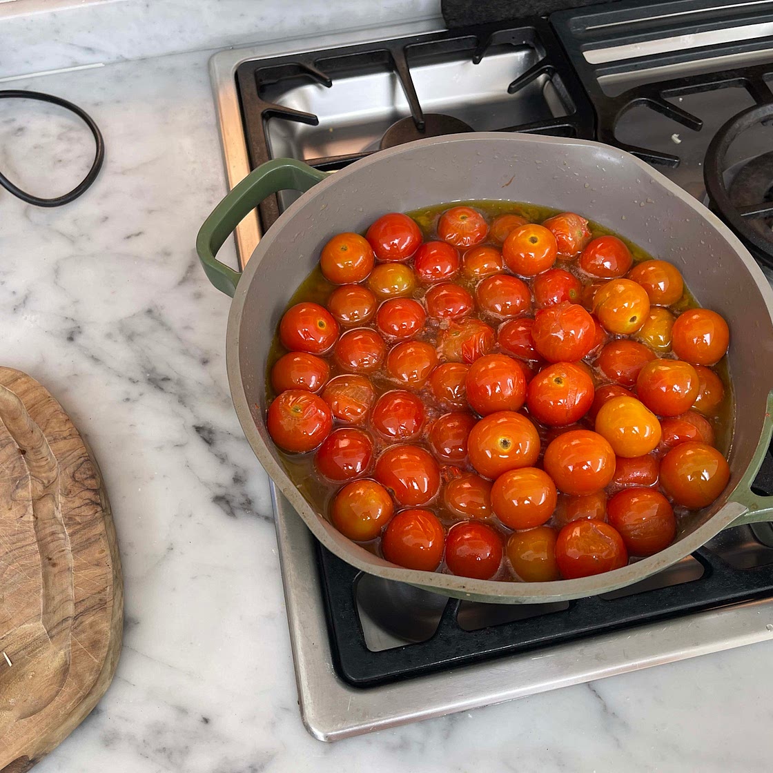 Fettuccine with spiced cherry tomato sauce (Ottolenghi’s)