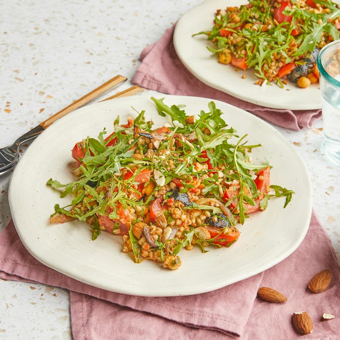 Easy Roasted Chickpea, Tomato & Quinoa Salad