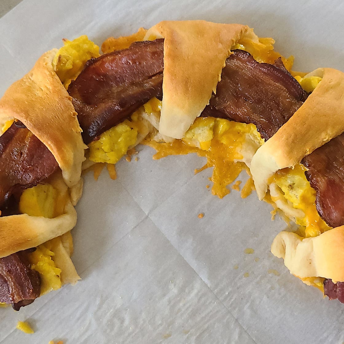 Bacon Egg Croissant Brunch Disk