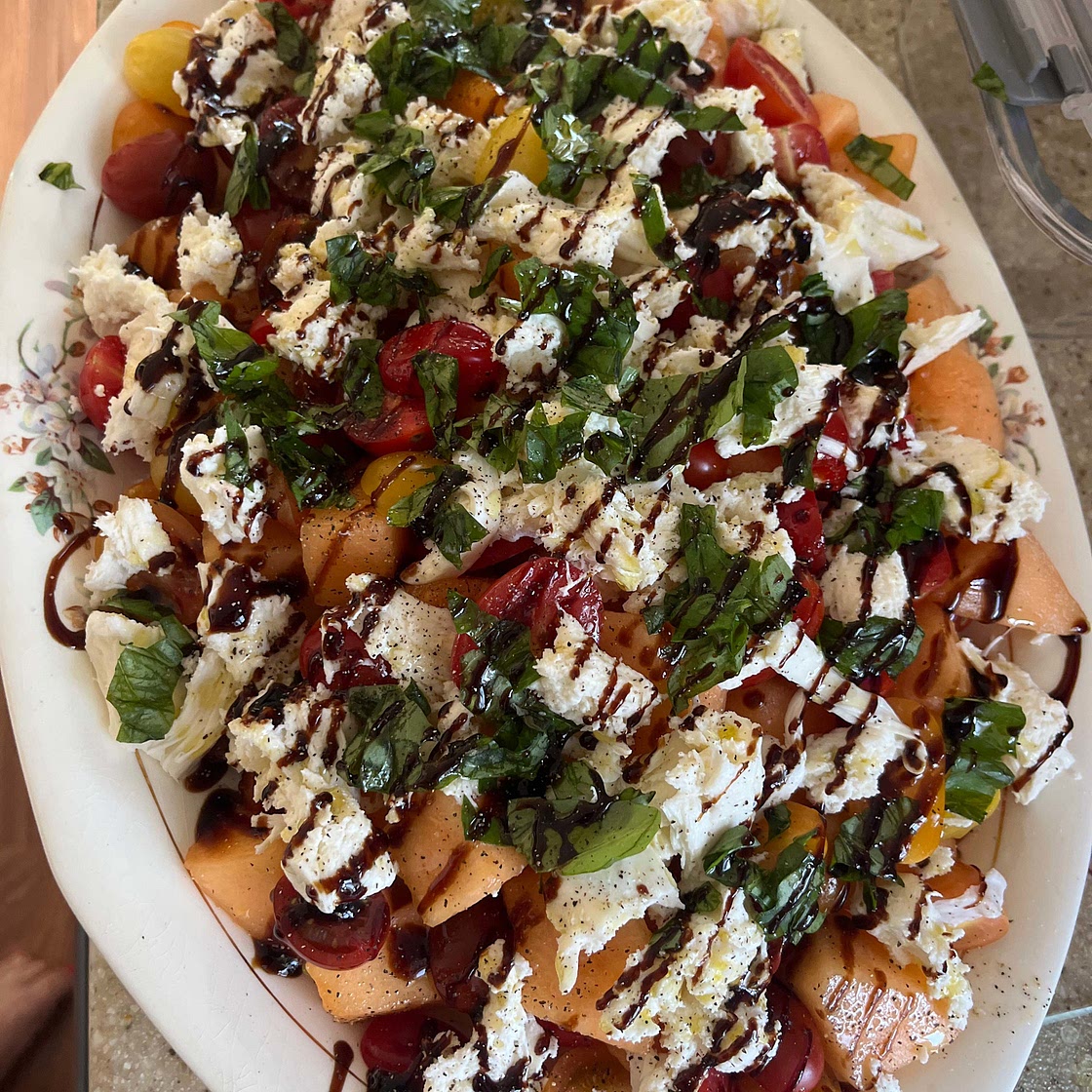 Cantaloupe Caprese Salad