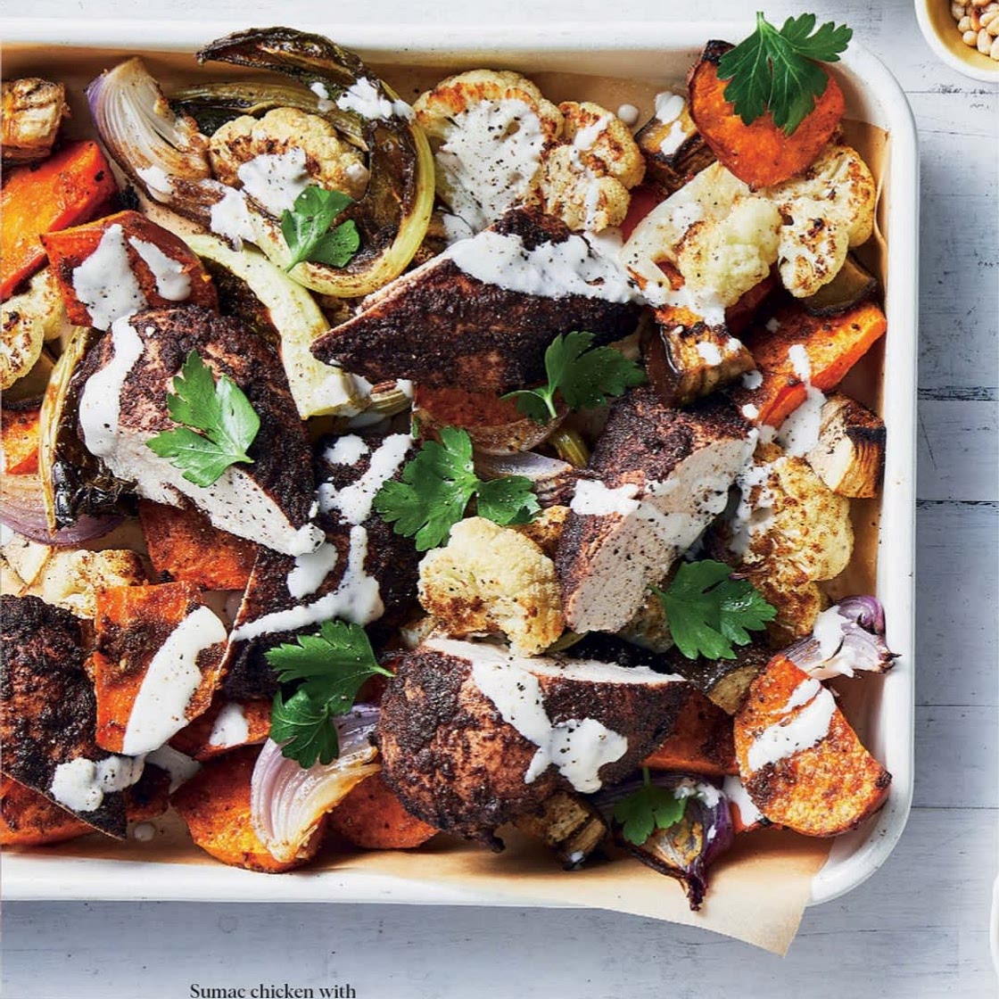 Sumac chicken with tahini yoghurt