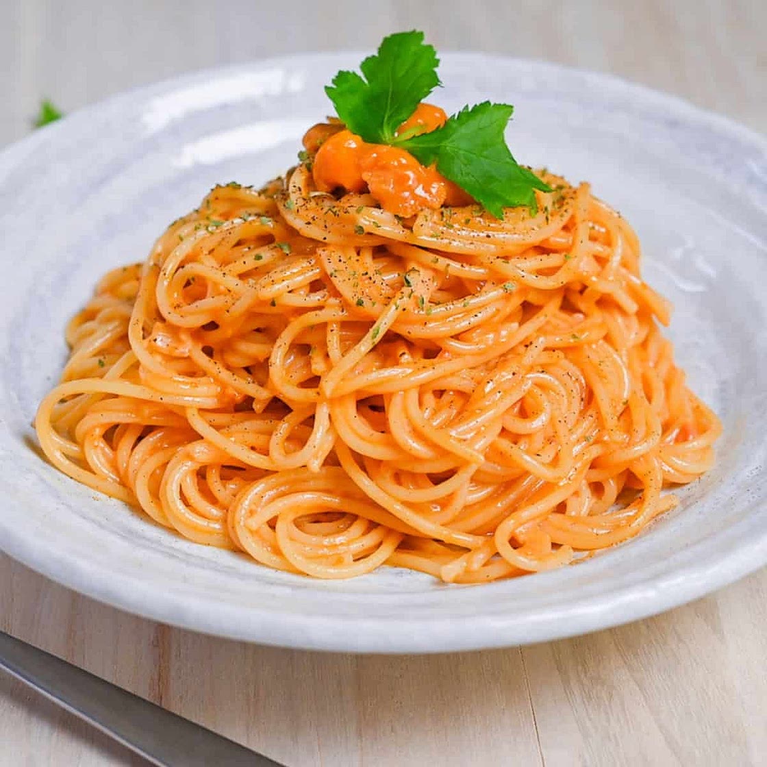 Uni Cream Pasta (Creamy Sea Urchin Pasta)