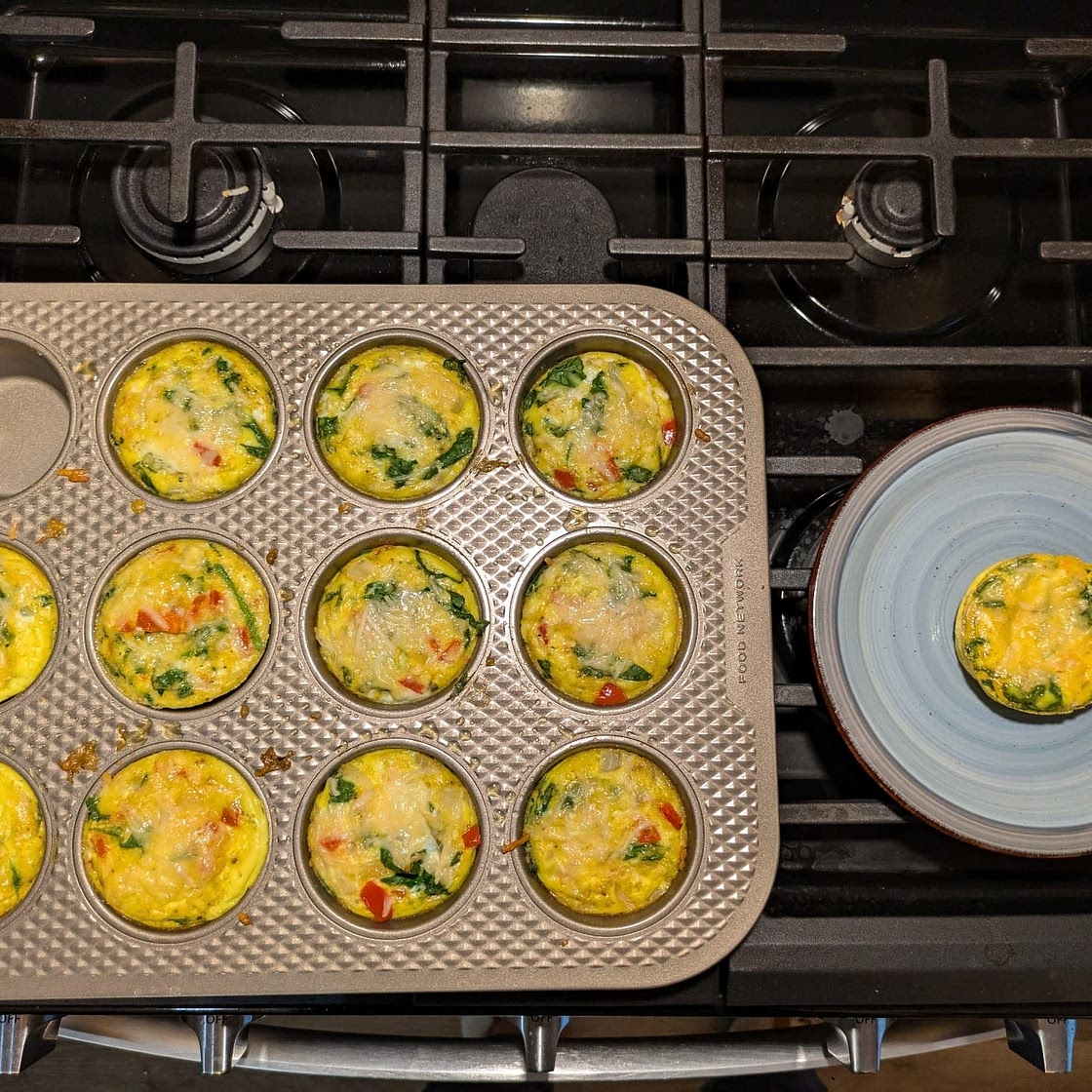 Muffin-Tin Omelets with Feta & Peppers