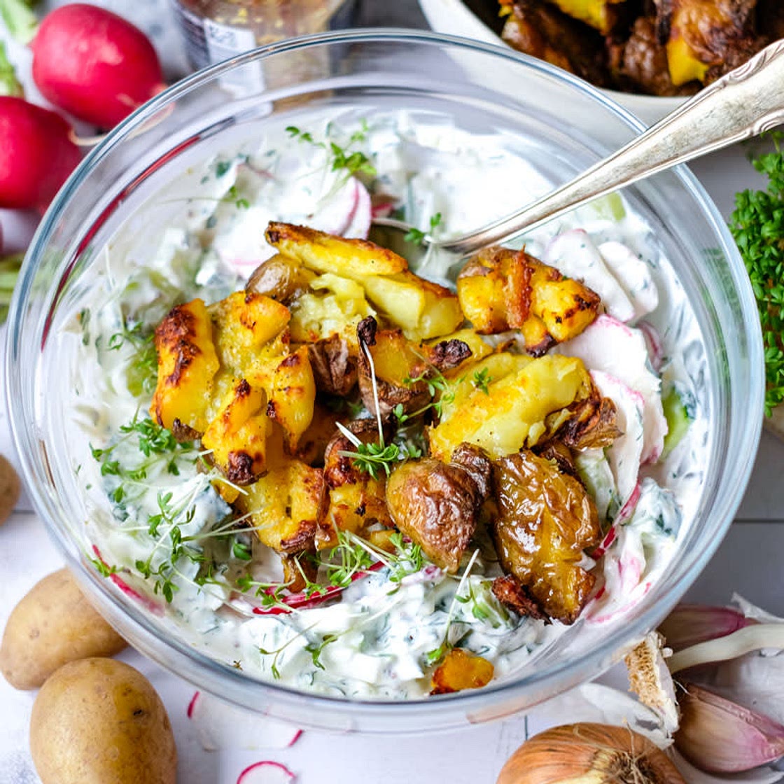 Gurkensalat mit Knusper Kartoffeln - Tiktok Trend