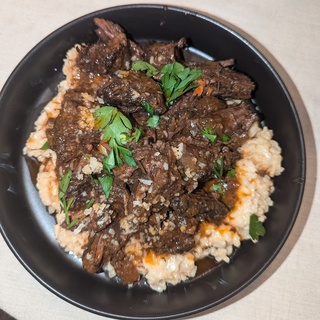 Cola-Braised Short Ribs with Risotto