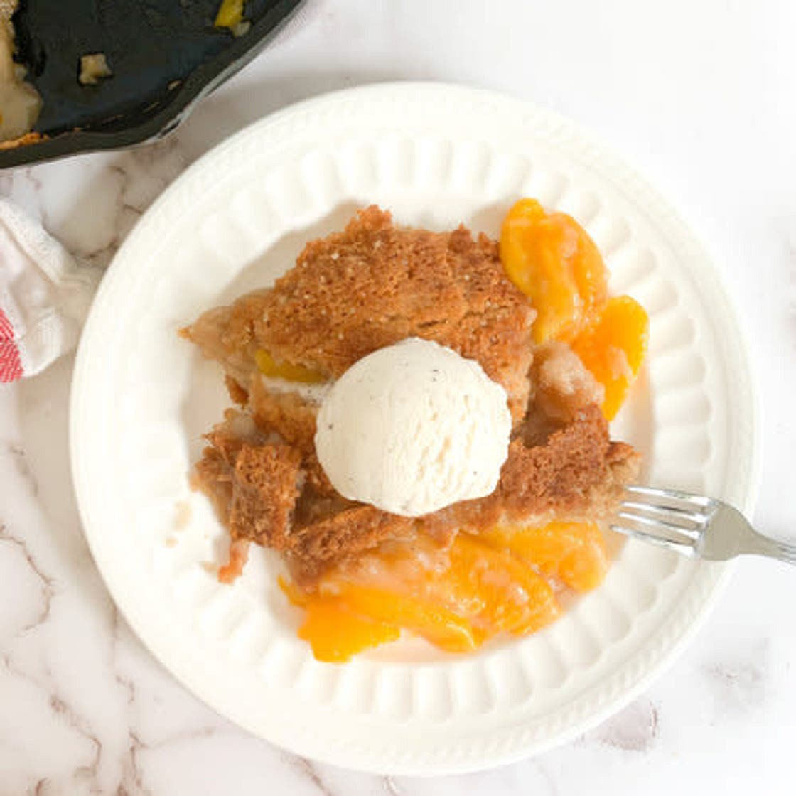 Cast Iron Peach Cobbler