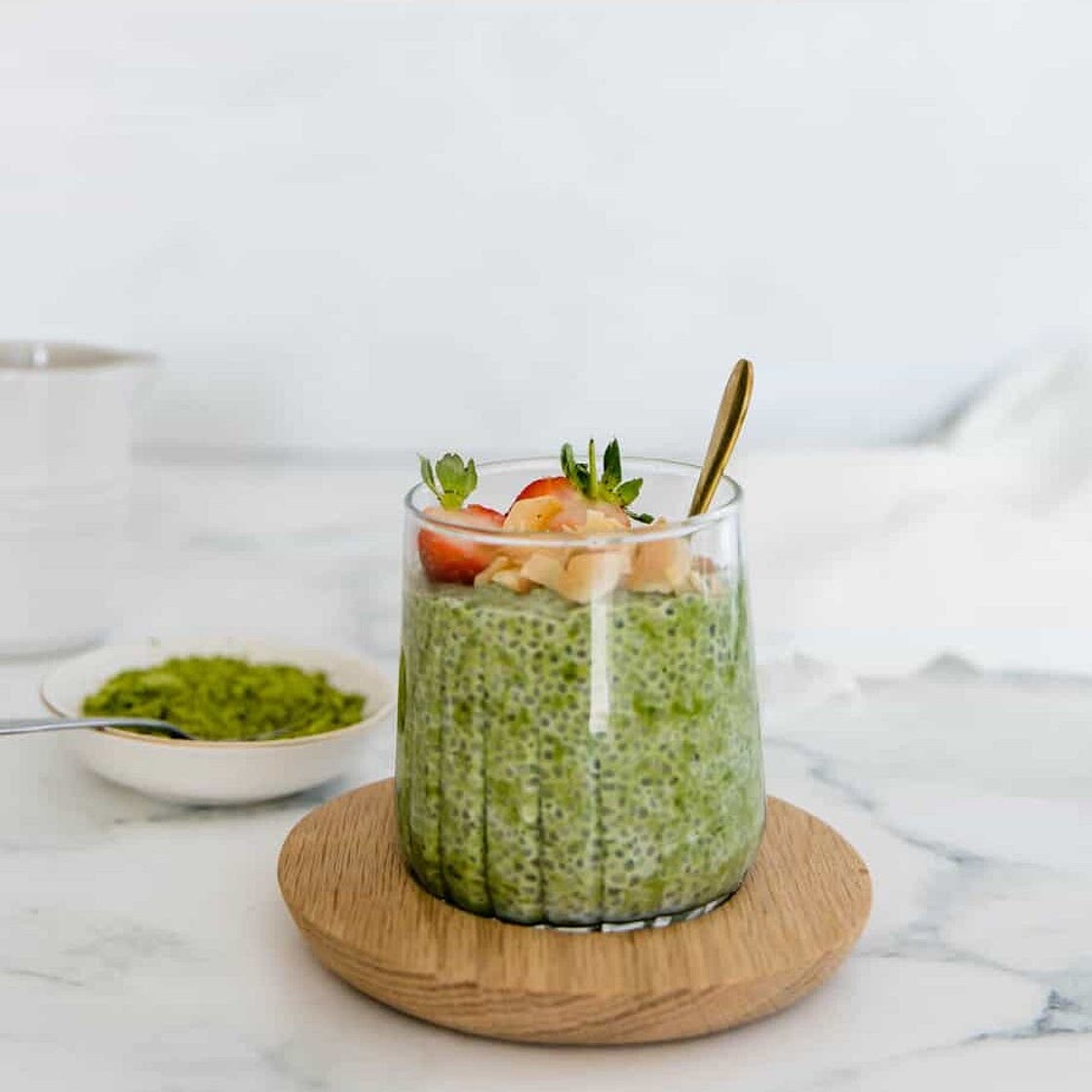 Creamy Matcha Chia Pudding