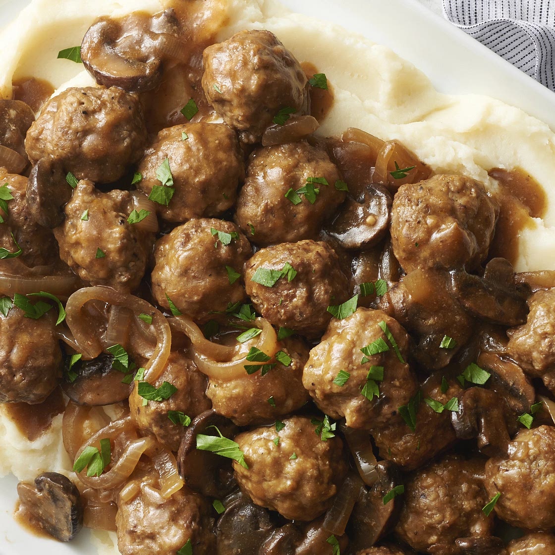 Slow-Cooker Salisbury Steak Meatballs
