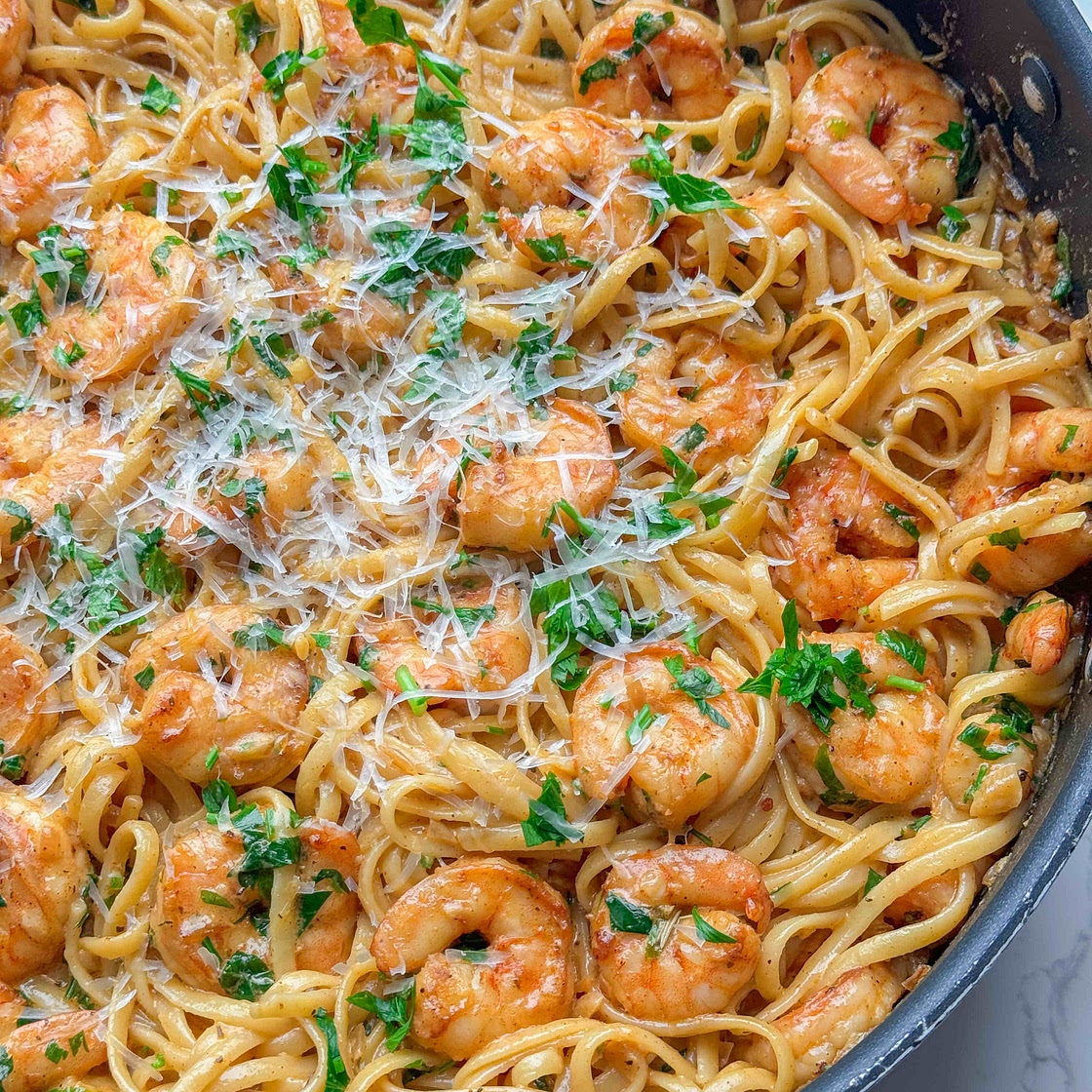 Creamy Shrimp Scampi Pasta 