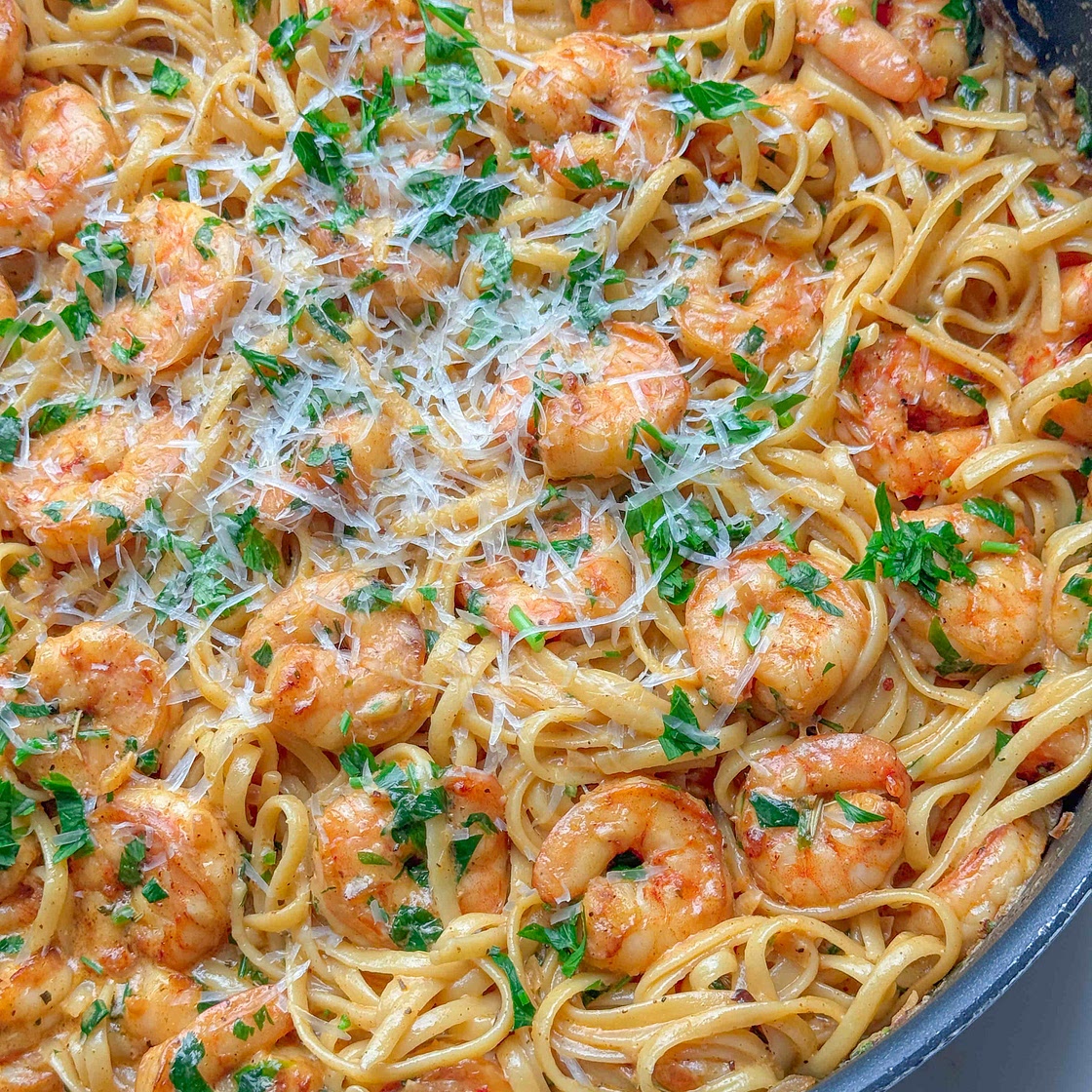 Creamy Shrimp Scampi Pasta 