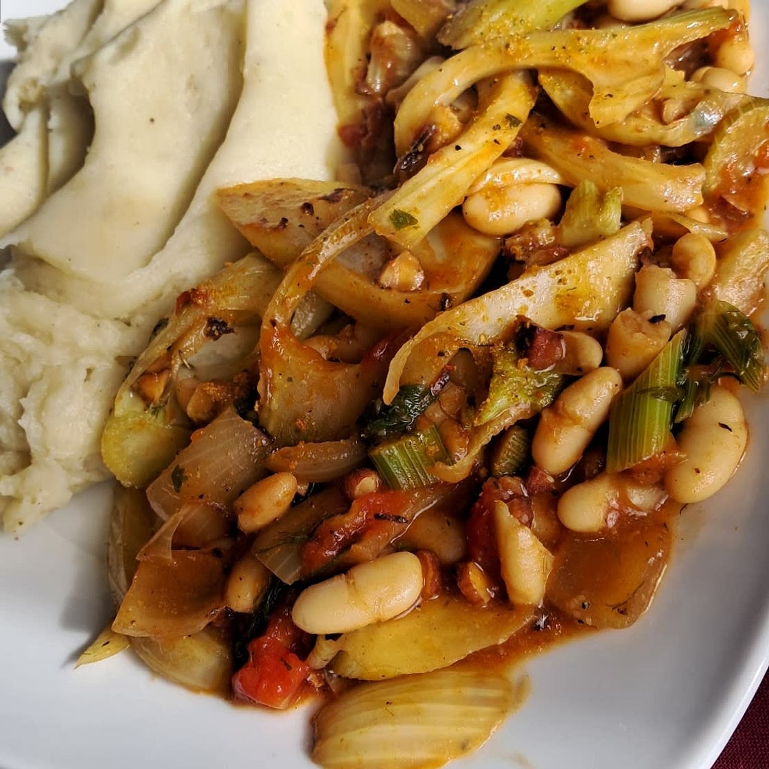 Caramelized Fennel, Tomato & Butter Bean Skillet