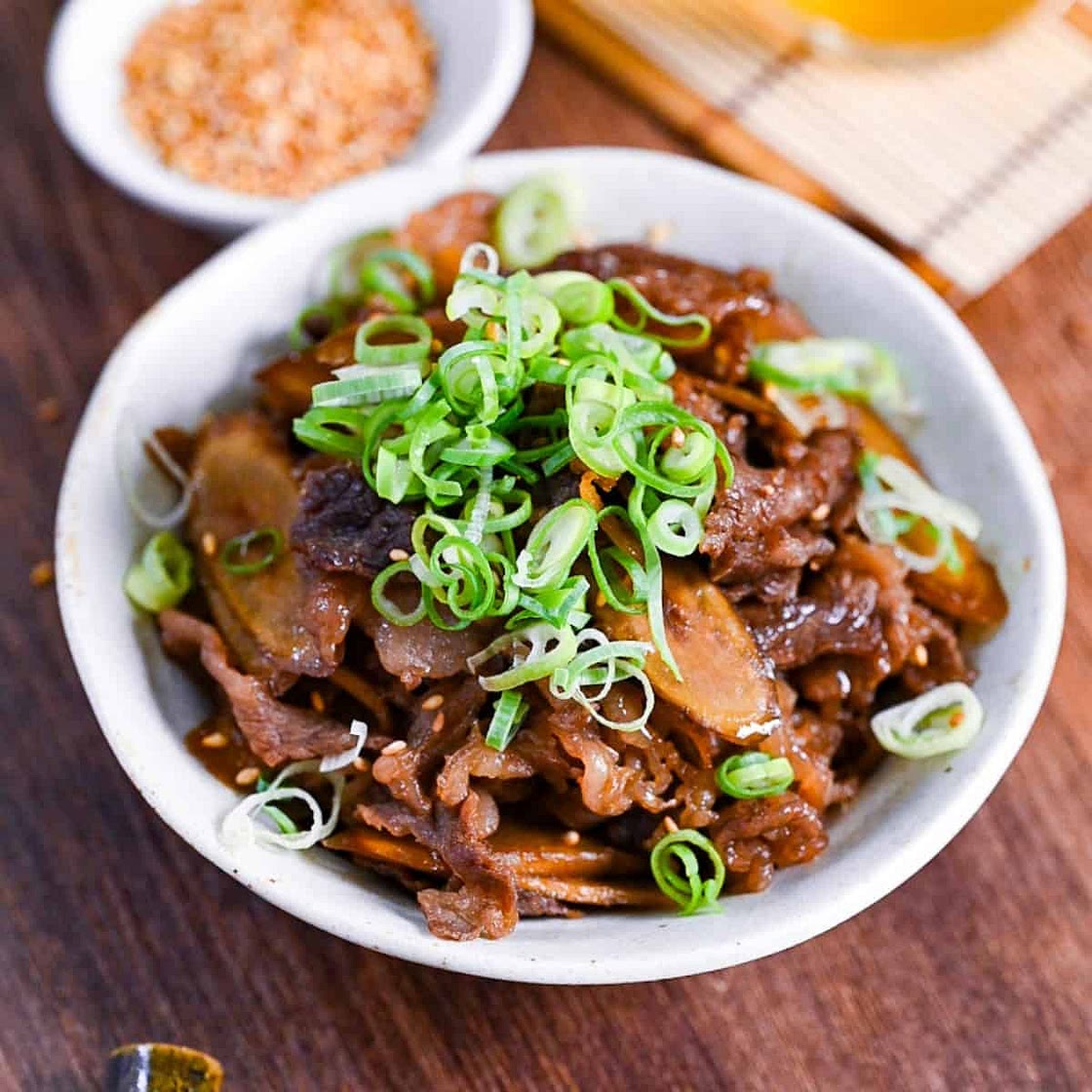 Beef Shigureni (Simmered Wagyu with Ginger and Burdock Root)