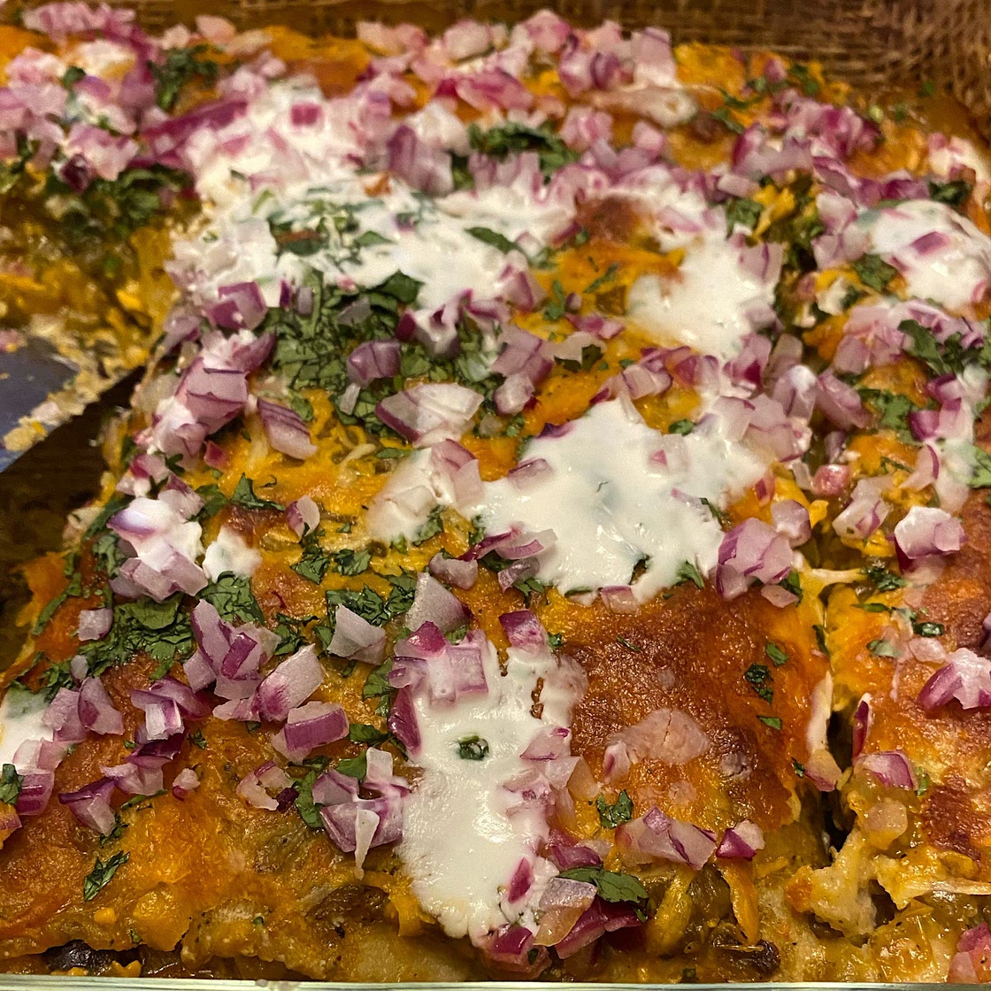 Vegetarian Black Bean Sweet Potato Enchiladas