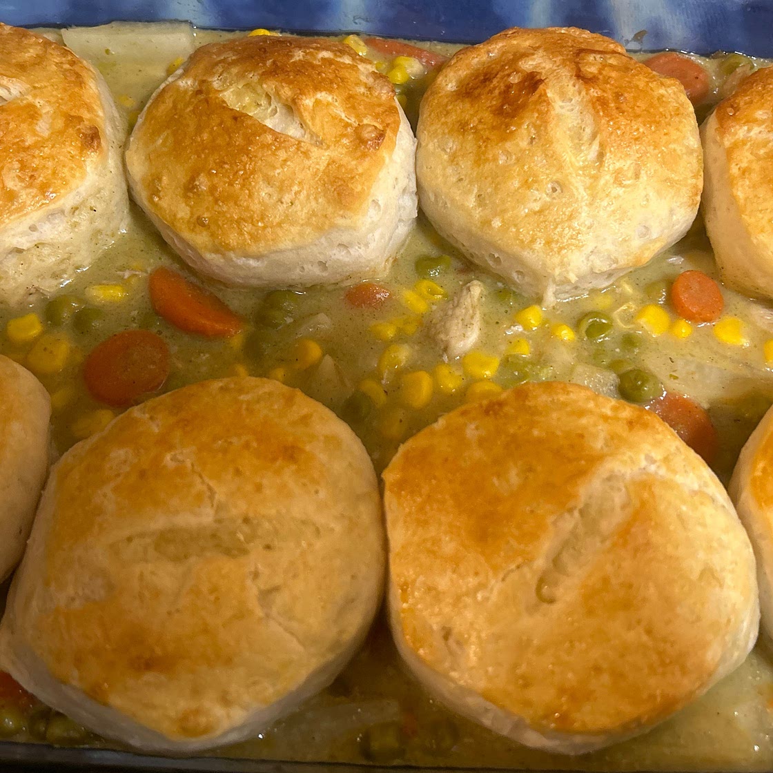 Weeknight chicken pot pie casserole