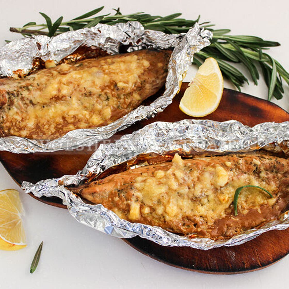 Запеченная скумбрия с сыром