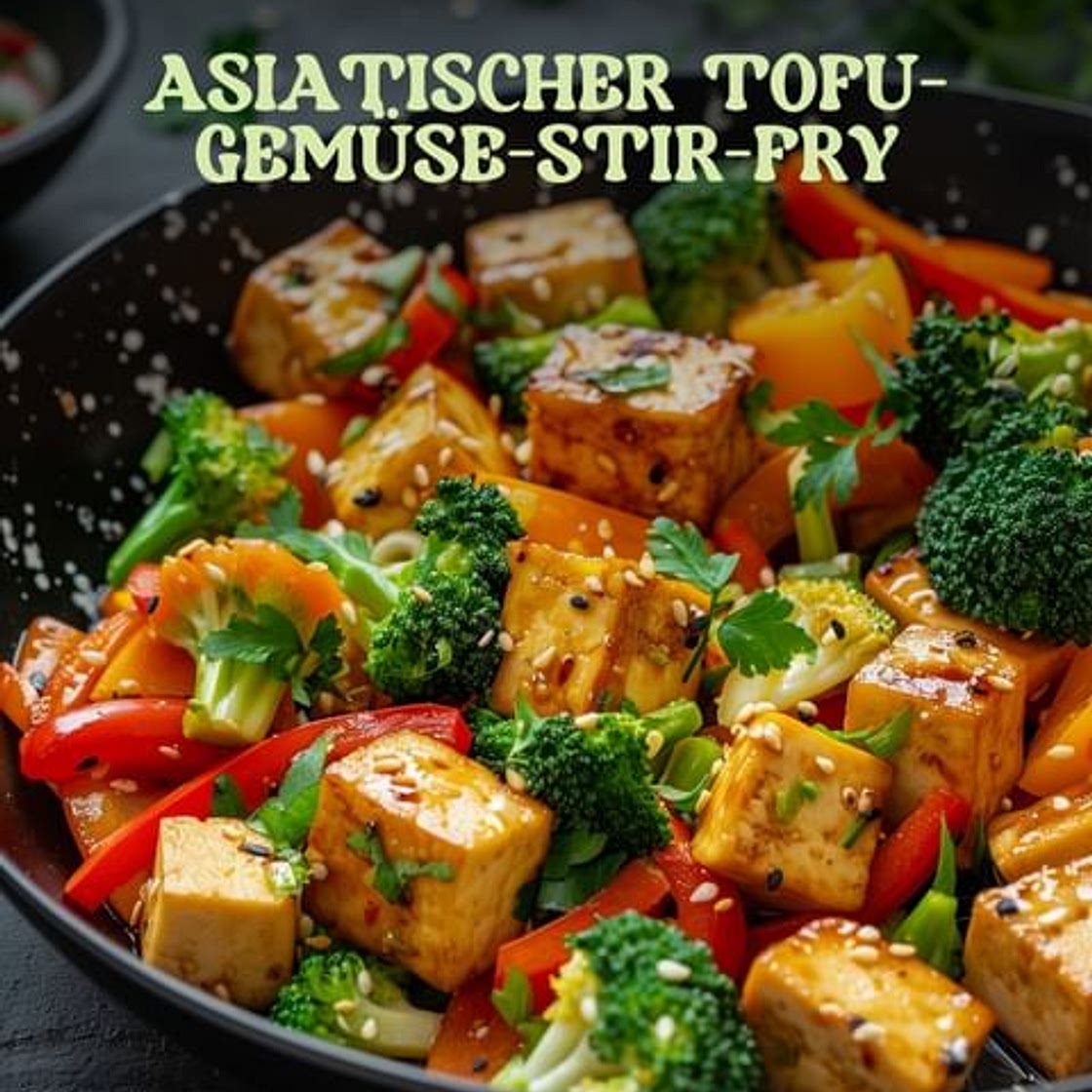 Asiatischer Tofu-Gemüse-Stir-Fry