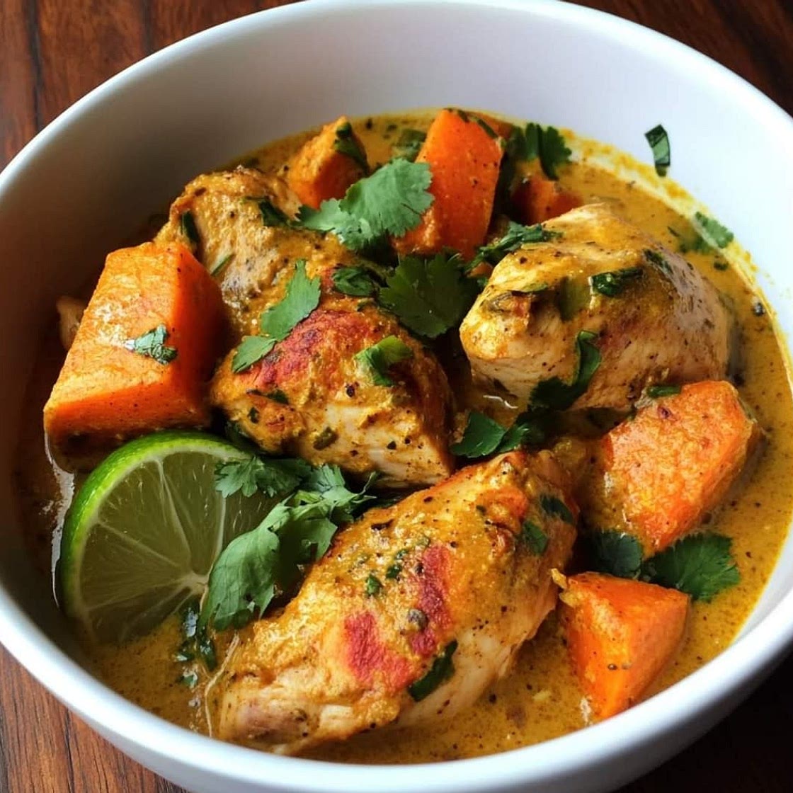 Caribbean sweet potatoes curry