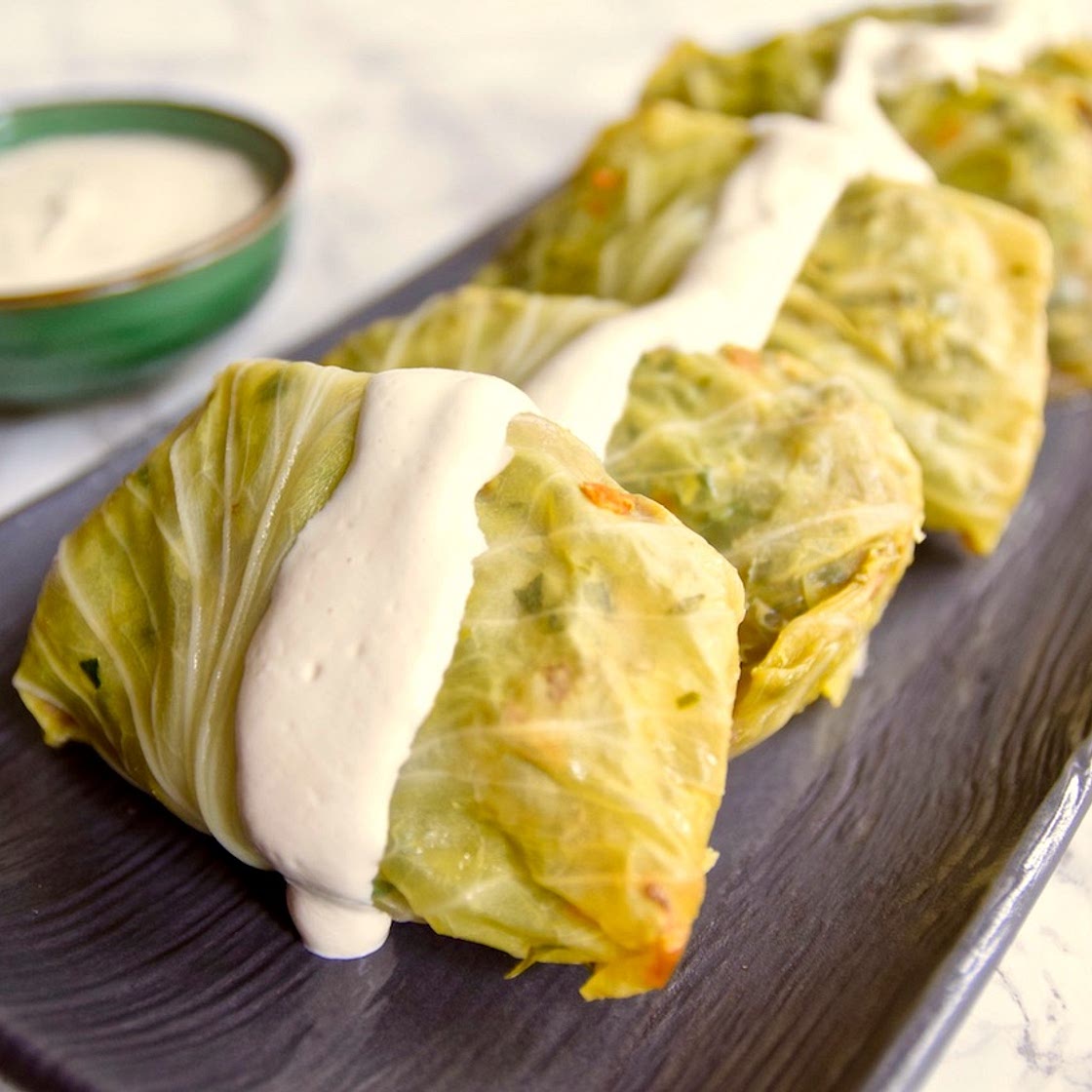 Tomato-less Stuffed Cabbage with Cashew Cream {Paleo, AIP} — Tas