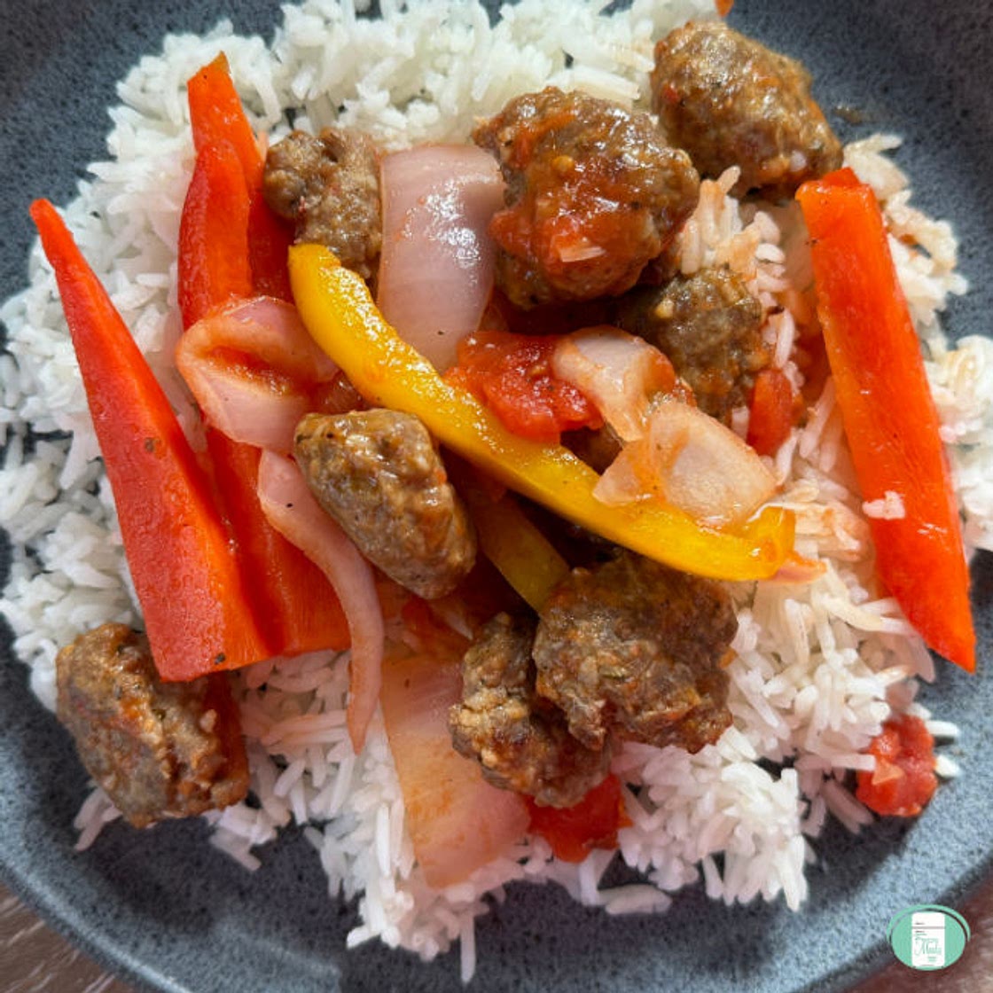 Sausage and Peppers Freezer Meal