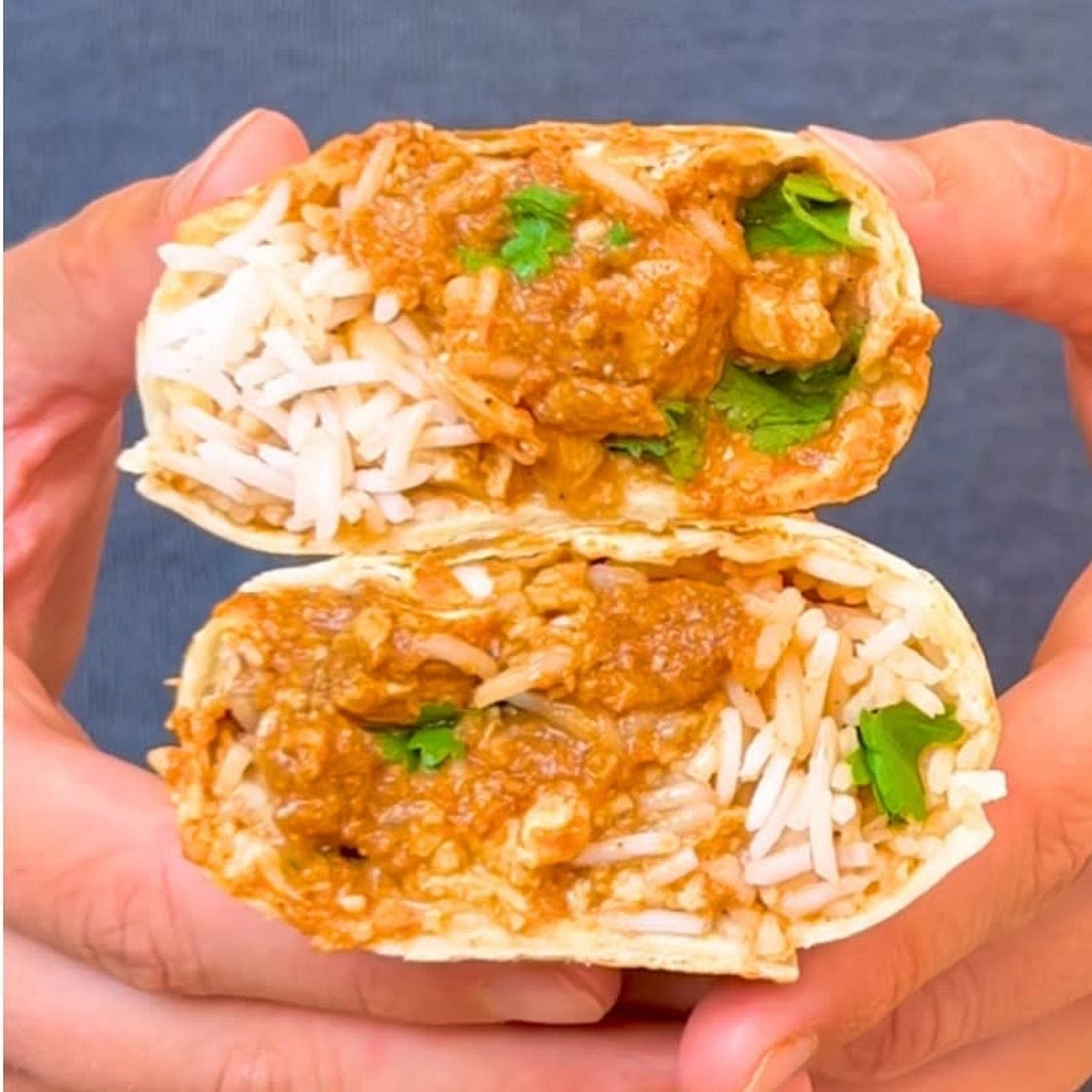Butter Chicken Burrito