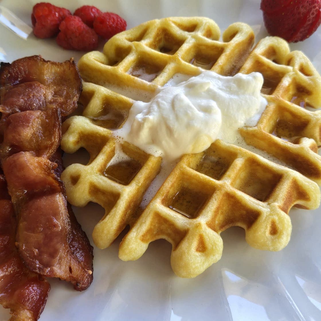 Fluffy and Crisp Buttermilk Waffles
