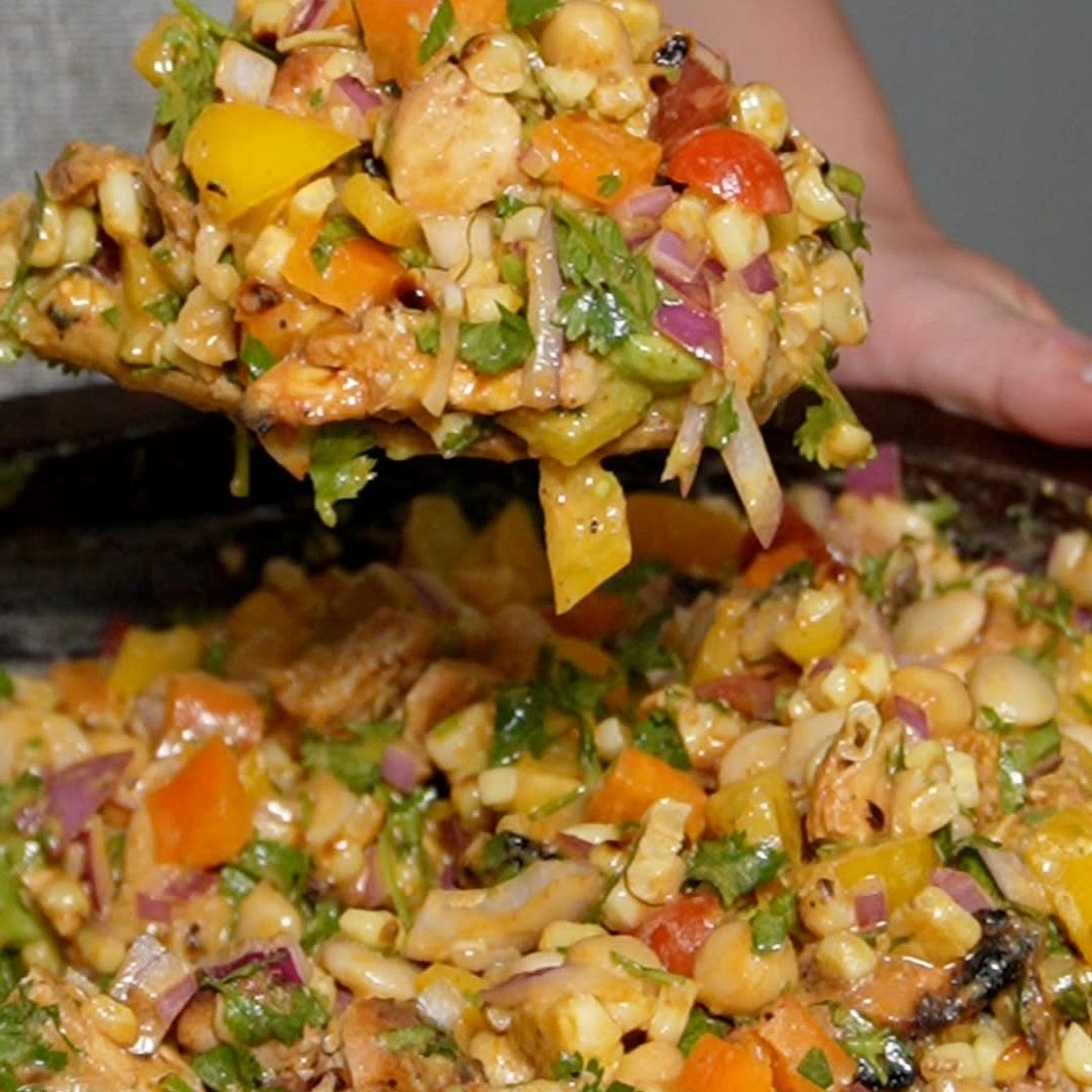 Chipotle Chicken Dense Bean Salad