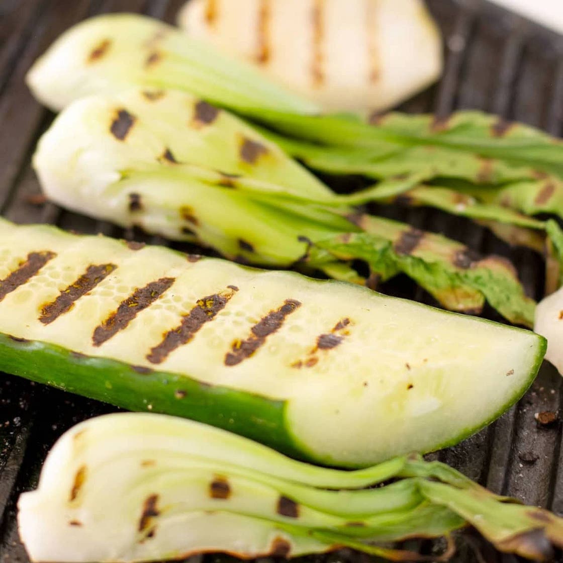 juicy grilled cucumber