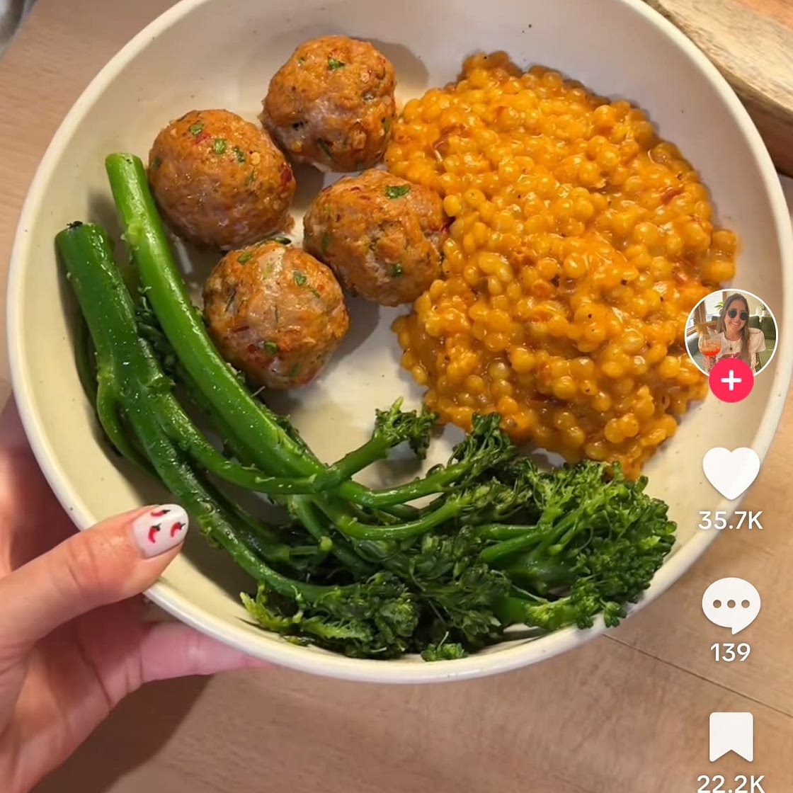Harissa Meatballs with Marry Me Couscous