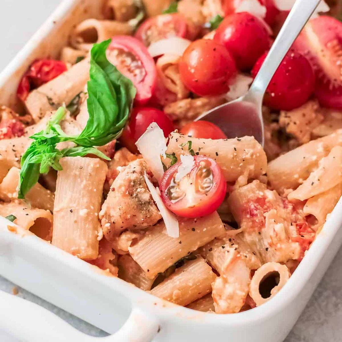 Baked Chicken Feta Pasta Recipe