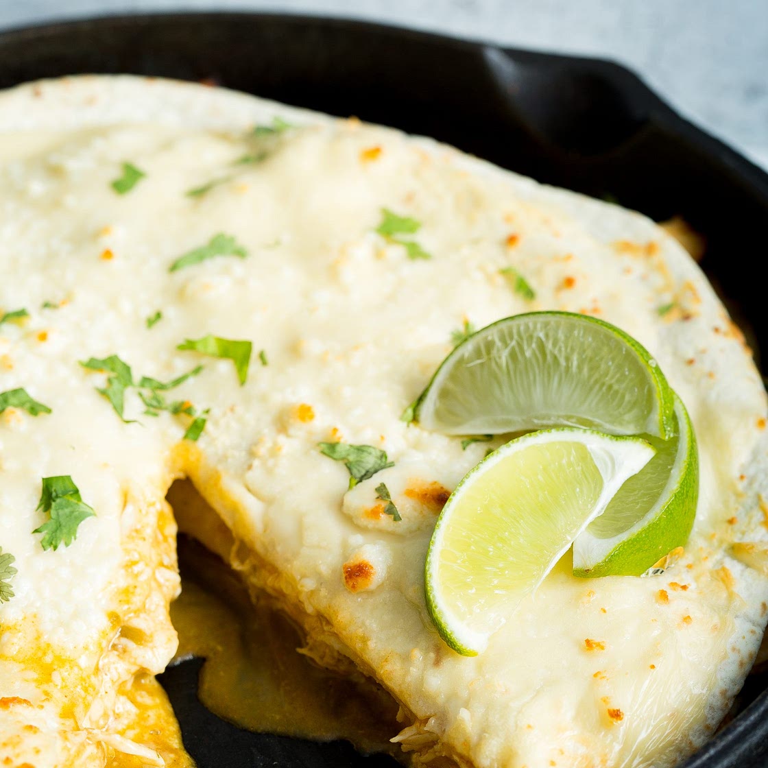 Mexican White Chicken Tortilla Lasagna