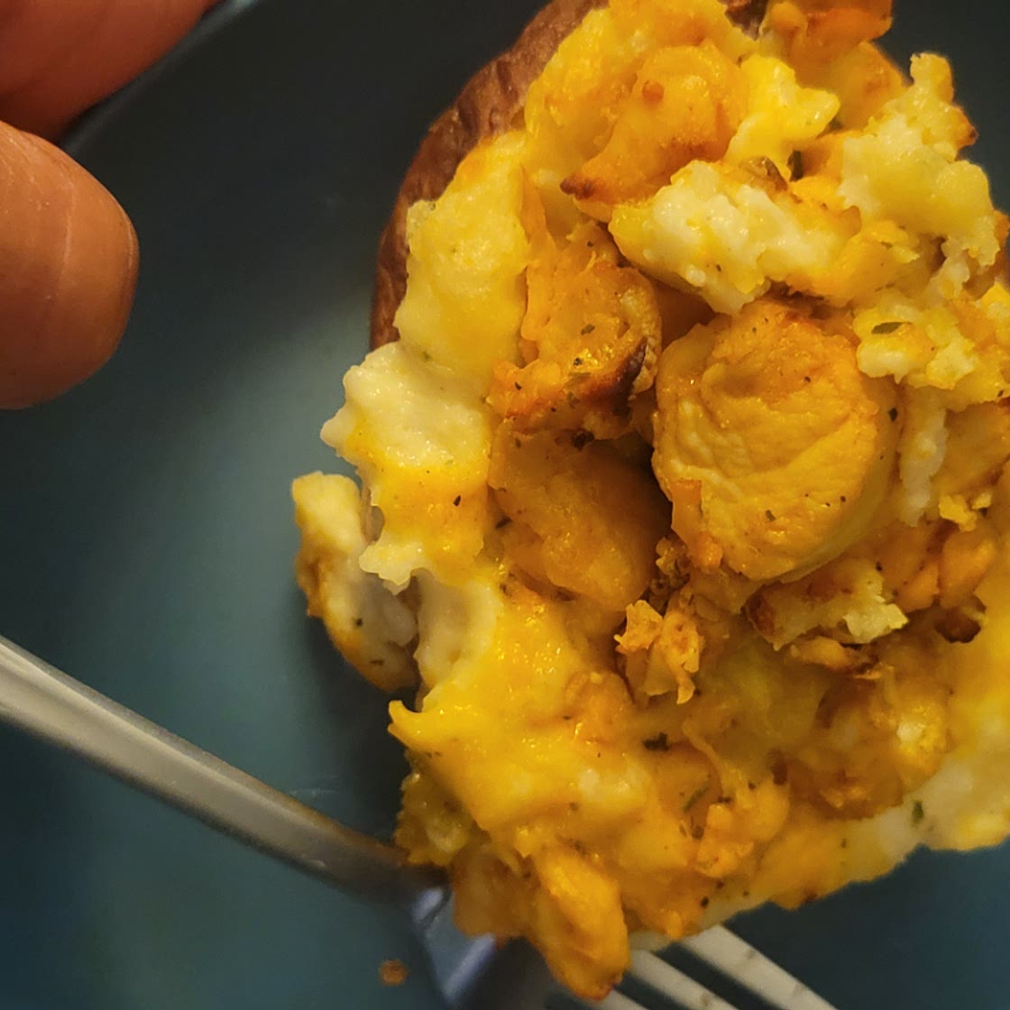 Cheesy Buffalo Chicken Baked Potatoes