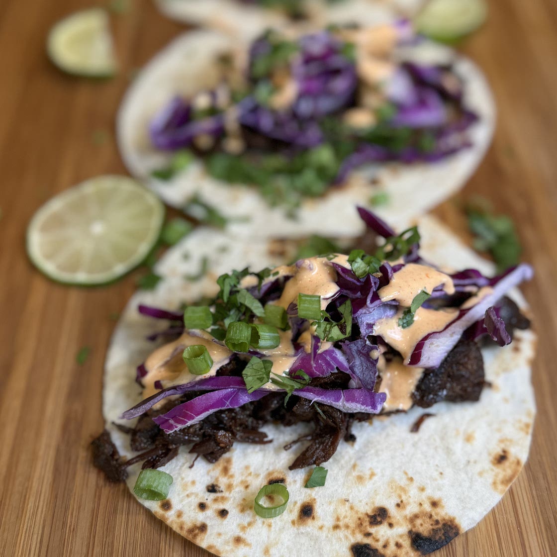 Bulgogi Tacos with Gochuchang Crema
