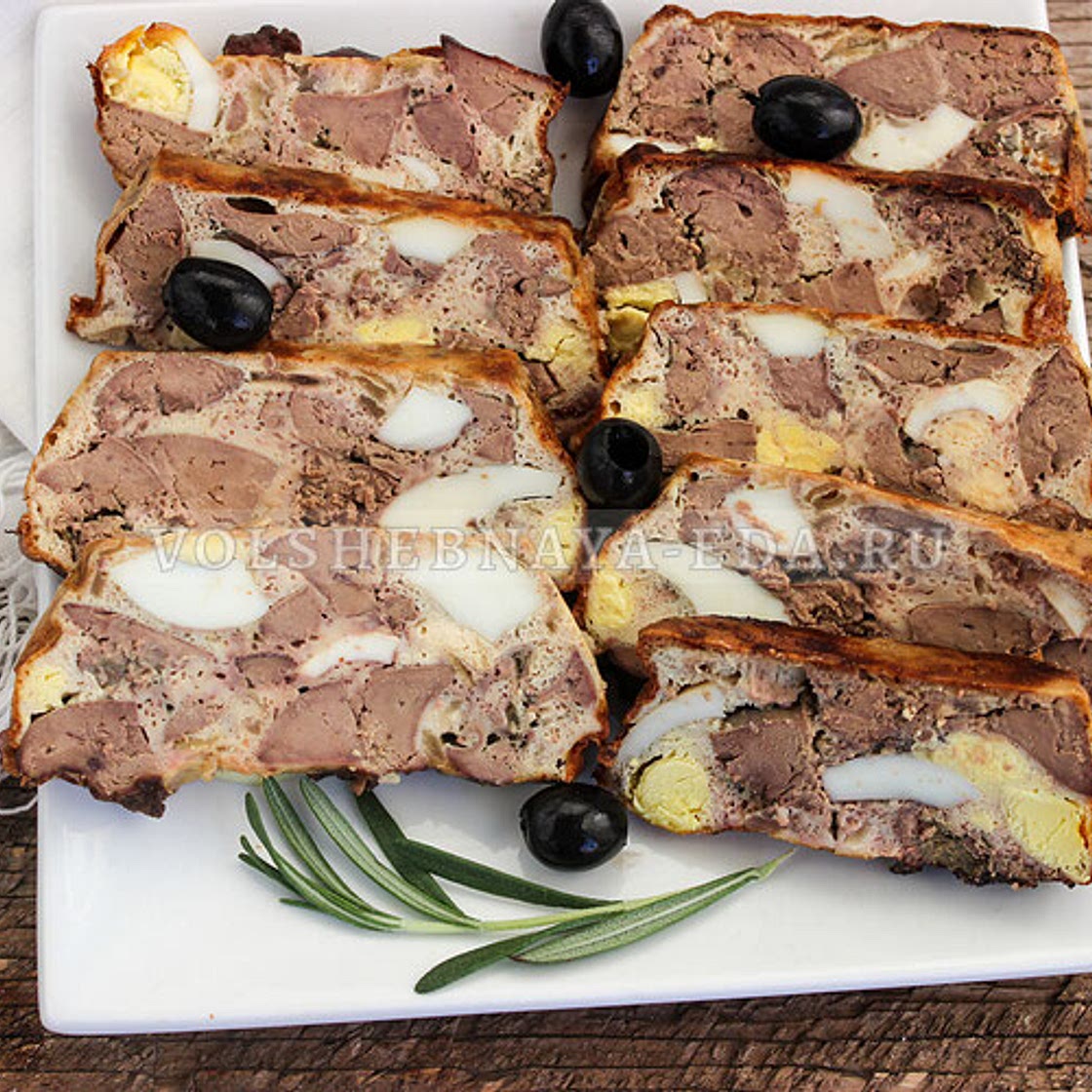 Рулет из куриной печени и яиц (дроб)