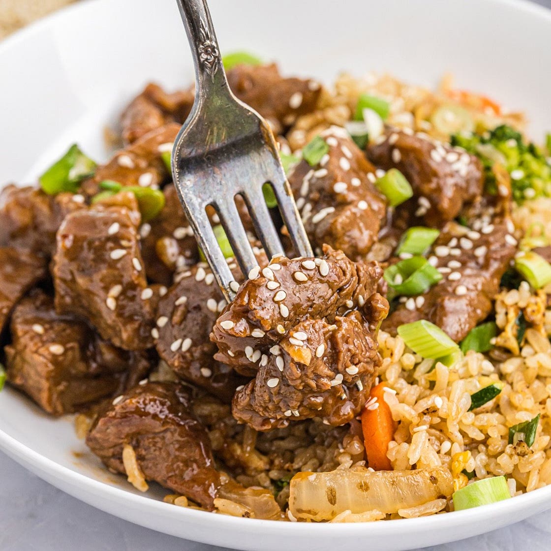 Slow Cooker Honey Garlic Steak Bites